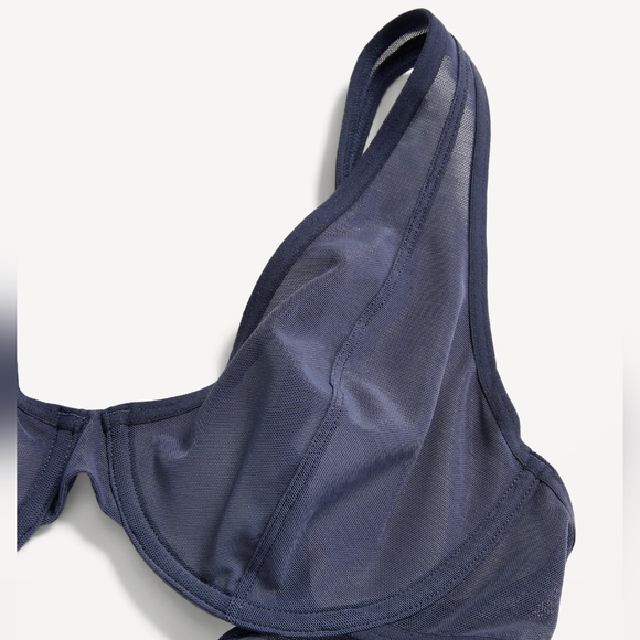 Mesh Unlined Underwire Plunge Bra, Size 40DD - Picture 4 of 8